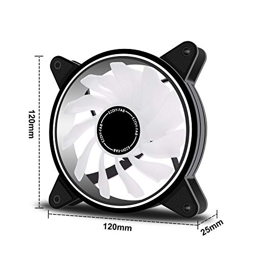 EZDIY-FAB Moonlight - Ventilador con carcasa RGB de 120 mm con 10 puertos Fan Hub X y mando a distancia, placa base Aura Sync, control de la velocidad, ventilador orientable para PC Case-3 Pack EZDIY-FAB Moonlight - Ventilador con carcasa RGB de 120 mm con 10 puertos Fan Hub X y mando a distancia, placa base Aura Sync, control de la velocidad, ventilador orientable para PC Case-3 Pack