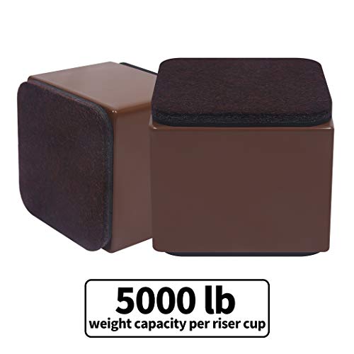 Ezprotekt Elevadores de Muebles de 5 cm, Elevadores de Cama de Acero al Carbono, Diámetro de 6 cm, Autoadhesivos, Resistentes, Añade 5 cm de Altura a las Camas y Sofás,Cuadrado Marrón Ezprotekt Elevadores de Muebles de 5 cm, Elevadores de Cama de Acero al Carbono, Diámetro de 6 cm, Autoadhesivos, Resistentes, Añade 5 cm de Altura a las Camas y Sofás,Cuadrado Marrón