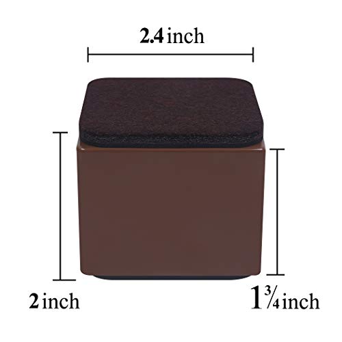 Ezprotekt Elevadores de Muebles de 5 cm, Elevadores de Cama de Acero al Carbono, Diámetro de 6 cm, Autoadhesivos, Resistentes, Añade 5 cm de Altura a las Camas y Sofás,Cuadrado Marrón Ezprotekt Elevadores de Muebles de 5 cm, Elevadores de Cama de Acero al Carbono, Diámetro de 6 cm, Autoadhesivos, Resistentes, Añade 5 cm de Altura a las Camas y Sofás,Cuadrado Marrón