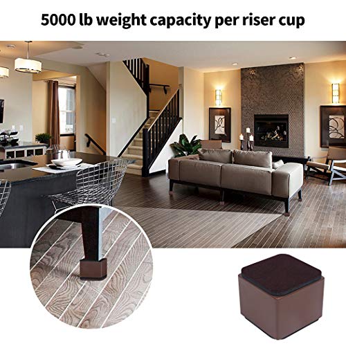 Ezprotekt Elevadores de Muebles de 5 cm, Elevadores de Cama de Acero al Carbono, Diámetro de 6 cm, Autoadhesivos, Resistentes, Añade 5 cm de Altura a las Camas y Sofás,Cuadrado Marrón Ezprotekt Elevadores de Muebles de 5 cm, Elevadores de Cama de Acero al Carbono, Diámetro de 6 cm, Autoadhesivos, Resistentes, Añade 5 cm de Altura a las Camas y Sofás,Cuadrado Marrón