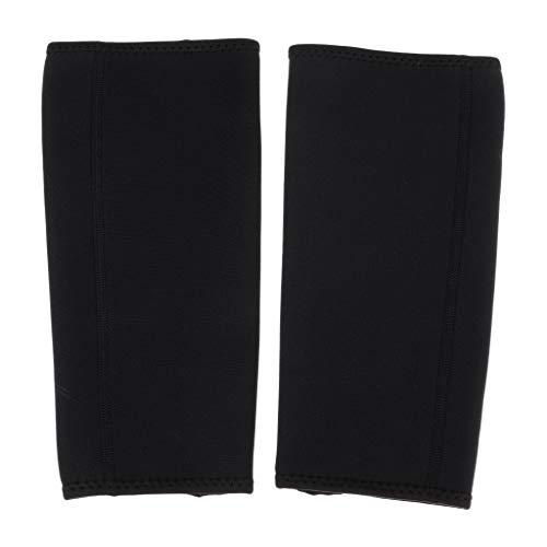 F Fityle 2 pcs Rodilleras de Cuero de Compresión de Rodilla y Piernas, Faja Adelgazante para Piernas, Negro - L