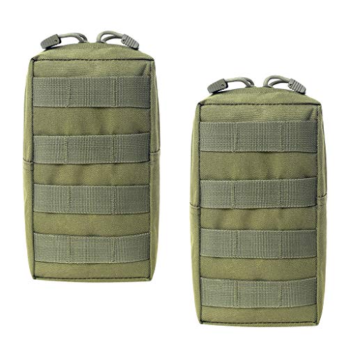 F Fityle 2X Bolsa Táctica de Combate 600D Nylon Cierre de Cremallera de Cinturón Riñonera Deportiva para Escalada Ciclismo Montañismo - Verde F Fityle 2X Bolsa Táctica de Combate 600D Nylon Cierre de Cremallera de Cinturón Riñonera Deportiva para Escalada Ciclismo Montañismo - Verde