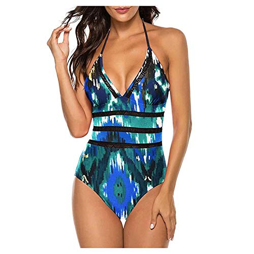 F-pump - Body de mujer sexy con encaje de malla, monokini de una pieza, traje de baño brasileño para verano 2020 Verde caqui M