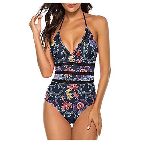 F-pump - Body de mujer sexy con encaje de malla, monokini de una pieza, traje de baño brasileño para verano 2020 Verde caqui M