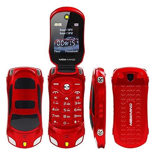 F15 MINI Flip Sports Car Design GSM desbloqueado teléfono celular compatible con tarjetas SIM duales(