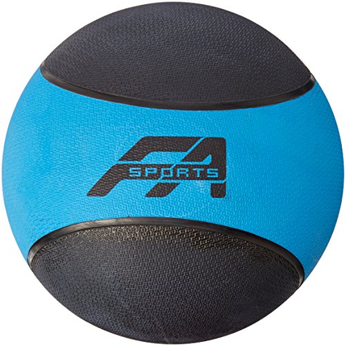 FA Sports Fitnessgerät Medifit Medizin-Ball 5.4 Kg Balón Medicinal, Unisex, Blau, Schwarz, 5.4 kilograms