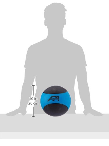 FA Sports Fitnessgerät Medifit Medizin-Ball 5.4 Kg Balón Medicinal, Unisex, Blau, Schwarz, 5.4 kilograms