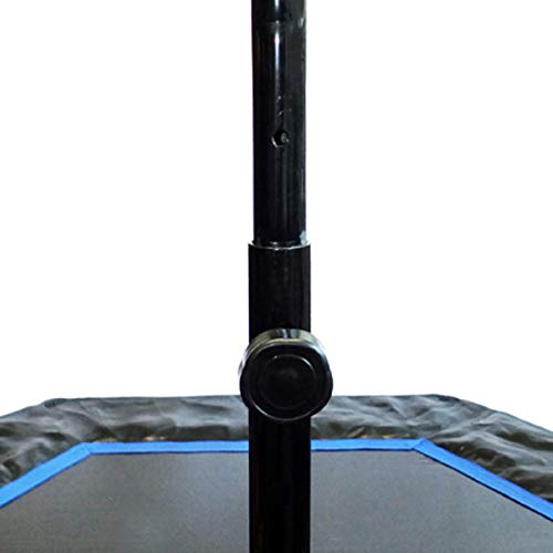 FA Sports - Pequeña cama elástica plegable FlyJump para interiores, diámetro 126 cm, negro y azul