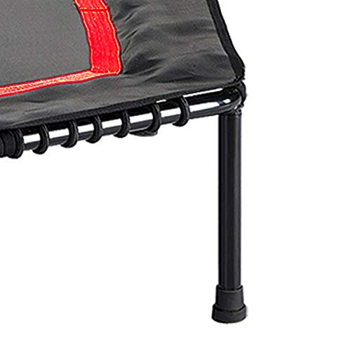 FA Sports - Pequeña cama elástica plegable FlyJump para interiores, diámetro 126 cm, negro y rojo