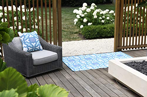 FAB HAB Seville - Multicolor - Azul Alfombra/tapete para Interiores y Exteriores (240 cm x 300 cm) FAB HAB Seville - Multicolor - Azul Alfombra/tapete para Interiores y Exteriores (240 cm x 300 cm)