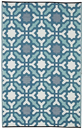 FAB HAB Seville - Multicolor - Azul Alfombra/tapete para Interiores y Exteriores (240 cm x 300 cm)