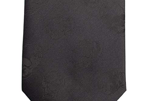 Fabio Farini - Atractivas y elegantes corbatas, pajaritas y pañuelos para el código de vestimenta negra patrón de cráneo negro 8cm Fabio Farini - Atractivas y elegantes corbatas, pajaritas y pañuelos para el código de vestimenta negra patrón de cráneo negro 8cm