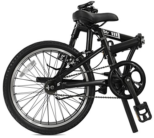 FabricBike Folding Bicicleta Plegable Cuadro Aluminio 3 Colores (Matte Black & Red)