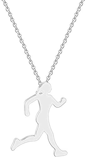 FACAIBA Collar de Corredor, Figura Corporal para Hombre, Atleta Deportivo, para Caminar, para Correr, Collar con Colgante de Silueta Wen, Regalo FACAIBA Collar de Corredor, Figura Corporal para Hombre, Atleta Deportivo, para Caminar, para Correr, Collar con Colgante de Silueta Wen, Regalo