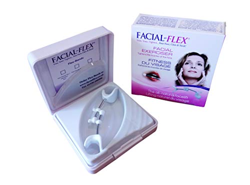 FACIAL-FLEX® Ejercitador facial tonificante para recortar el tono y apretar tu cara, barbilla y cuello para un aspecto más joven.