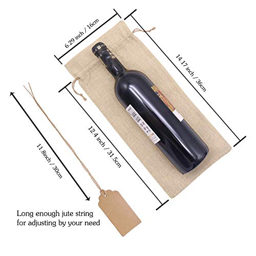 Facibom 10 bolsas de vino de arpillera con etiquetas para cata de vinos ciegos, numeradas de tela de arpillera, bolsas de regalo para Navidad, bodas, fiestas, decoración Facibom 10 bolsas de vino de arpillera con etiquetas para cata de vinos ciegos, numeradas de tela de arpillera, bolsas de regalo para Navidad, bodas, fiestas, decoración