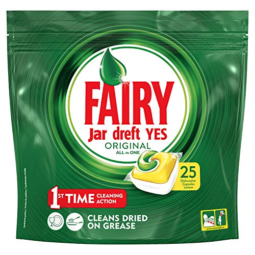 Fairy Original Limón - Pastillas para Lavavajillas Todo en 1, 125 Cápsulas (5 x 25) Fairy Original Limón - Pastillas para Lavavajillas Todo en 1, 125 Cápsulas (5 x 25)