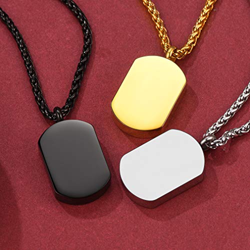 FaithHeart Urna Cremación Cenizas Collares Rectangulares Chapa Tabla Acero Inoxidable para Cuello Joyería Conmemorativa de Moda FaithHeart Urna Cremación Cenizas Collares Rectangulares Chapa Tabla Acero Inoxidable para Cuello Joyería Conmemorativa de Moda