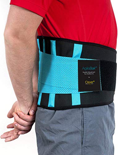 Faja Lumbar para la Espalda - Doble Ajuste, Adaptación Perfecta, Calidad de nivel profesional, Para Hombre y Muja, AgileBak por Clever Yellow