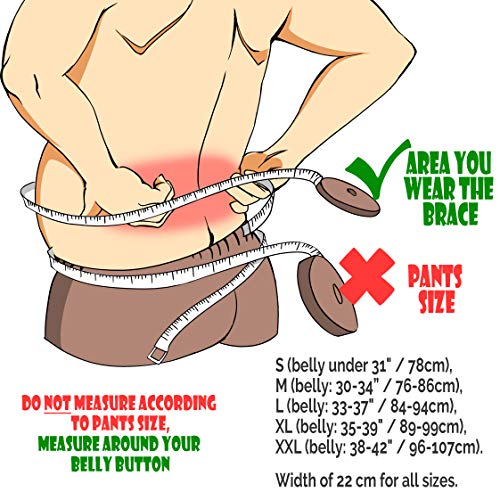 Faja para la espalda con tirantes, apoyo lumbar, cinturón de culturismo/halterofilia, entrenamiento, seguridad en el trabajo y postura - Marca Neotech Care (Talla M)