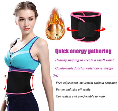Faja Reductora Adelgazante, Trimmer de Cintura Neopreno Cinturón de Sudor Ajustable Quema de Grasas Hacer Deporte Cinturón de Fitness para Mujer Hombre (Rosado, S) Faja Reductora Adelgazante, Trimmer de Cintura Neopreno Cinturón de Sudor Ajustable Quema de Grasas Hacer Deporte Cinturón de Fitness para Mujer Hombre (Rosado, S)