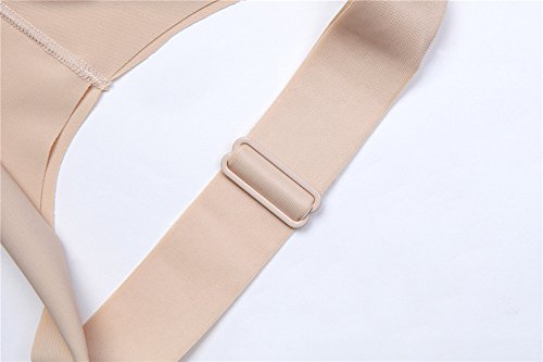 Fajas Reductoras Body Shaper Shapewear de Cuerpo Completo de Mujeres Cintura Muslo Cincher Reductor Slim Bodysuit cafeína aniones Corset Body Control Postparto Abdomen Cintura Cadera,Blanca,L