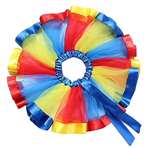 Falda de la ropa de la madre y la hija, vestidos de mamá y mí colorido arco iris tutú falda princesa niños niñas ballet danza vestido para madre e hija Falda de la ropa de la madre y la hija, vestidos de mamá y mí colorido arco iris tutú falda princesa niños niñas ballet danza vestido para madre e hija