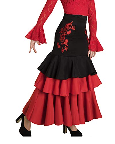 Falda de Mujer para Danza Flamenco o sevillanas Made IN Spain (Talla M)