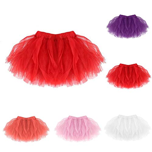 Falda del Tutu para Niña,SHOBDW Bebé Lindo Regalos de cumpleaños para niños Niños Vestidos de Baile Mini Faldas de Ballet Plisadas Rendimiento Fiesta de Lujo(Púrpura)