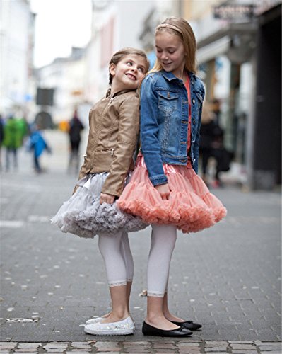 Falda hinchada del tutú del ballet de Tulle del color sólido de las muchachas para el niño 2-4 años / S, rojo claro Falda hinchada del tutú del ballet de Tulle del color sólido de las muchachas para el niño 2-4 años / S, rojo claro