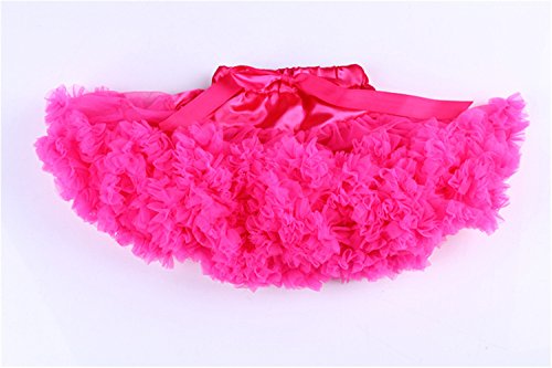 Falda hinchada del tutú del ballet de Tulle del color sólido de las muchachas para el niño 2-4 años / S, rojo claro