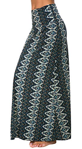 Falda Larga Maxi de Impresión de Estilo Bohemio de Las Mujeres Falda Ocasional (S, 2) Falda Larga Maxi de Impresión de Estilo Bohemio de Las Mujeres Falda Ocasional (S, 2)