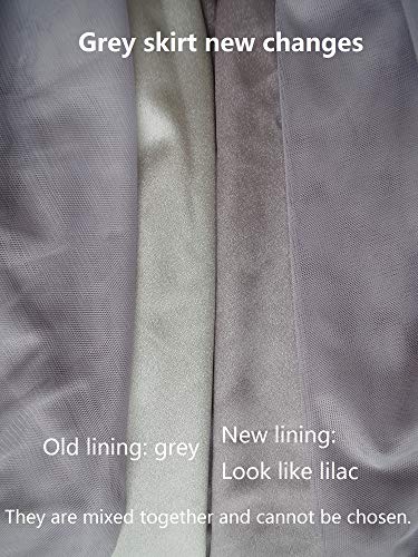 Falda Tul Larga Mujer 3 Capas de Tul Cintura Elástica Elegante Romántica de Fiesta Boda - Gris 100CM Falda Tul Larga Mujer 3 Capas de Tul Cintura Elástica Elegante Romántica de Fiesta Boda - Gris 100CM
