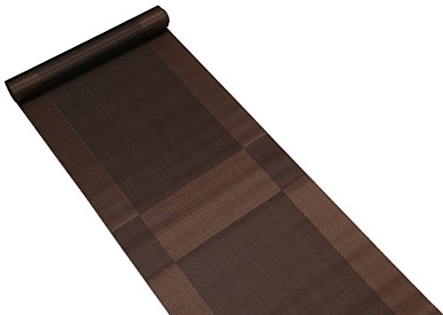 Famibay Vintage Camino de Mesa PVC Camino de Mesa Vinilo Lavables Antideslizantes Marron Camino de Mesa plastico 135cm