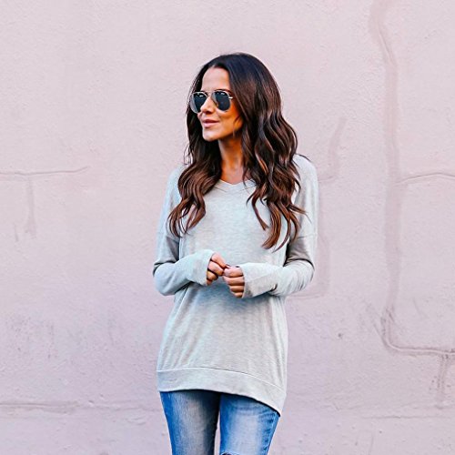 FAMILIZO Tops Mujer Fiesta Elegante Manga Larga Camisetas Mujer Verano Tops Mujer Primavera Camisetas Mujer Manga Larga Algodon Tallas Grandes Mujer Fiesta Blusas (L, Gris) FAMILIZO Tops Mujer Fiesta Elegante Manga Larga Camisetas Mujer Verano Tops Mujer Primavera Camisetas Mujer Manga Larga Algodon Tallas Grandes Mujer Fiesta Blusas (L, Gris)