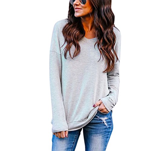 FAMILIZO Tops Mujer Fiesta Elegante Manga Larga Camisetas Mujer Verano Tops Mujer Primavera Camisetas Mujer Manga Larga Algodon Tallas Grandes Mujer Fiesta Blusas (L, Gris) FAMILIZO Tops Mujer Fiesta Elegante Manga Larga Camisetas Mujer Verano Tops Mujer Primavera Camisetas Mujer Manga Larga Algodon Tallas Grandes Mujer Fiesta Blusas (L, Gris)