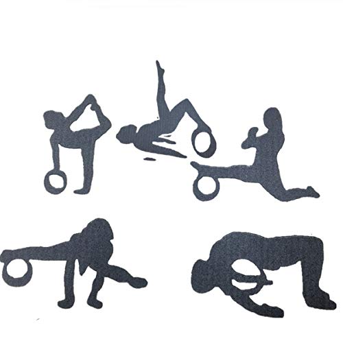 Fancy Rueda de yoga para aliviar el dolor de espalda y estiramiento, para yoga, pilates y otros ejercicios de estiramiento, equilibrio y apoyo, color negro