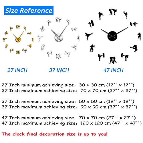 FANCYLIFE Arte Moderno Etiqueta de la Pared de Moda Regalo de los niños Artes Marciales Coreanas Taekwondo Figuras DIY Reloj de Pared Gigante FANCYLIFE Arte Moderno Etiqueta de la Pared de Moda Regalo de los niños Artes Marciales Coreanas Taekwondo Figuras DIY Reloj de Pared Gigante