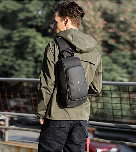 FANDARE Nuevo Bolsa de Pecho Bolsos Cruzados con Puerto de Carga USB Hombre Bandoleras Cruzada Sling Crossbody Bag para Escuela Viaje Deportes Gimnasio Senderismo Ciclismo Negro FANDARE Nuevo Bolsa de Pecho Bolsos Cruzados con Puerto de Carga USB Hombre Bandoleras Cruzada Sling Crossbody Bag para Escuela Viaje Deportes Gimnasio Senderismo Ciclismo Negro