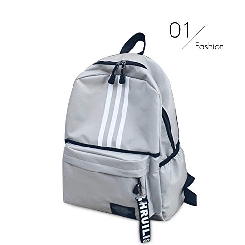 FANDARE Unisexo Mochila Bolsa de Escuela Hombres/Mujeres School Bag Adolescente Mochila Niña/Niño Viaje Mochilas Camping Daypack Poliéster Gris FANDARE Unisexo Mochila Bolsa de Escuela Hombres/Mujeres School Bag Adolescente Mochila Niña/Niño Viaje Mochilas Camping Daypack Poliéster Gris