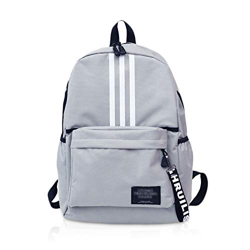 FANDARE Unisexo Mochila Bolsa de Escuela Hombres/Mujeres School Bag Adolescente Mochila Niña/Niño Viaje Mochilas Camping Daypack Poliéster Gris