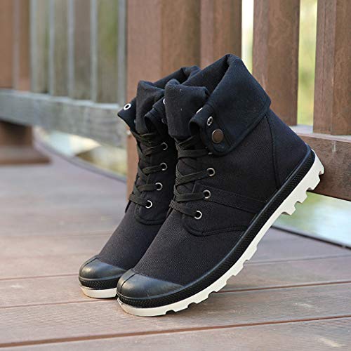 Fannyfuny Hombres Zapatillas Deporte Zapatos para Correr Gimnasio Sneakers Deportivas Transpirables Al Aire Libre High-Top Sneaker Antideslizante Zapatillas Ligeros Respirable Lace Up