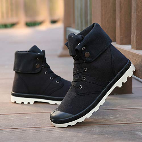 Fannyfuny Hombres Zapatillas Deporte Zapatos para Correr Gimnasio Sneakers Deportivas Transpirables Al Aire Libre High-Top Sneaker Antideslizante Zapatillas Ligeros Respirable Lace Up