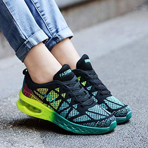 Fannyfuny Zapatillas Deportivas Hombres Zapatos Casuales Antideslizantes Aire Libre y Deporte con Estampalme Ligeros Zapatos Gimnasio Correr Sneakers Transpirables Reflectivo