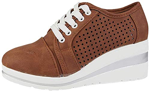 Fannyfuny Zapatos para Correr Mujer Zapatillas de Deportivo Sneakers Ligeros Zapatos Casuales de Deporte Low Top Calzado Transpirables Fitness Comodos Zapatillas de Cuña Fannyfuny Zapatos para Correr Mujer Zapatillas de Deportivo Sneakers Ligeros Zapatos Casuales de Deporte Low Top Calzado Transpirables Fitness Comodos Zapatillas de Cuña