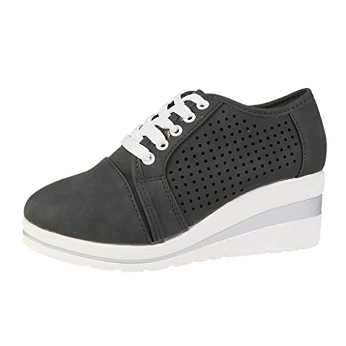 Fannyfuny Zapatos para Correr Mujer Zapatillas de Deportivo Sneakers Ligeros Zapatos Casuales de Deporte Low Top Calzado Transpirables Fitness Comodos Zapatillas de Cuña (37 EU, Negro) Fannyfuny Zapatos para Correr Mujer Zapatillas de Deportivo Sneakers Ligeros Zapatos Casuales de Deporte Low Top Calzado Transpirables Fitness Comodos Zapatillas de Cuña (37 EU, Negro)