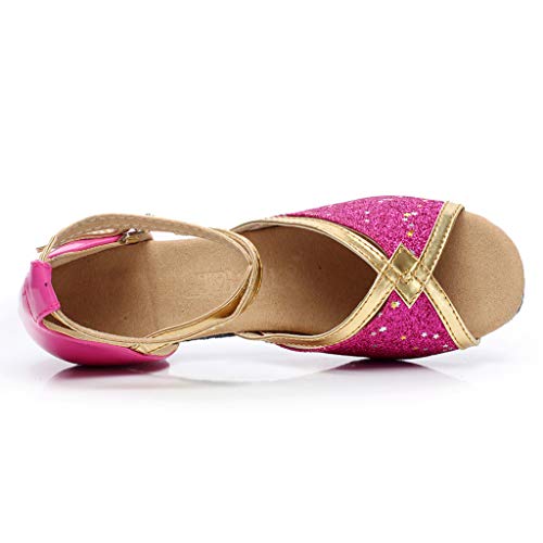 Fannyfuny_Zapatos de Bebé Niño Niña Verano Zapatos de Tango Latino Arco Princesa Sandalias Perla Zapatitos de Tacón Bebé Niña Primavera Verano Zapatillas de Baile Niñas