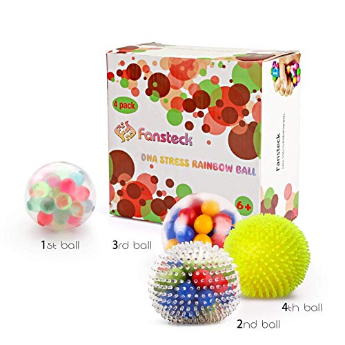Fansteck 4pcs Pelota Antiestrés, Powerball, Fortalecedores de Mano, Juguetes Antiestrés, Bola Antiestrés, Squishy, Stress Reliever Alivia Estrés de Muñeca Mano Dedo para Adulto Niño Fluorescente Fansteck 4pcs Pelota Antiestrés, Powerball, Fortalecedores de Mano, Juguetes Antiestrés, Bola Antiestrés, Squishy, Stress Reliever Alivia Estrés de Muñeca Mano Dedo para Adulto Niño Fluorescente