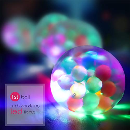 Fansteck 4pcs Pelota Antiestrés, Powerball, Fortalecedores de Mano, Juguetes Antiestrés, Bola Antiestrés, Squishy, Stress Reliever Alivia Estrés de Muñeca Mano Dedo para Adulto Niño Fluorescente Fansteck 4pcs Pelota Antiestrés, Powerball, Fortalecedores de Mano, Juguetes Antiestrés, Bola Antiestrés, Squishy, Stress Reliever Alivia Estrés de Muñeca Mano Dedo para Adulto Niño Fluorescente