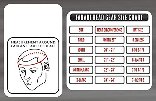FARABI Boxeo Guardia Protector de Cabeza del Casco de Entrenamiento MMA Pro para Toda la Cara, Protección Cheek Sombreros y tocados de Cuero Real (XL)
